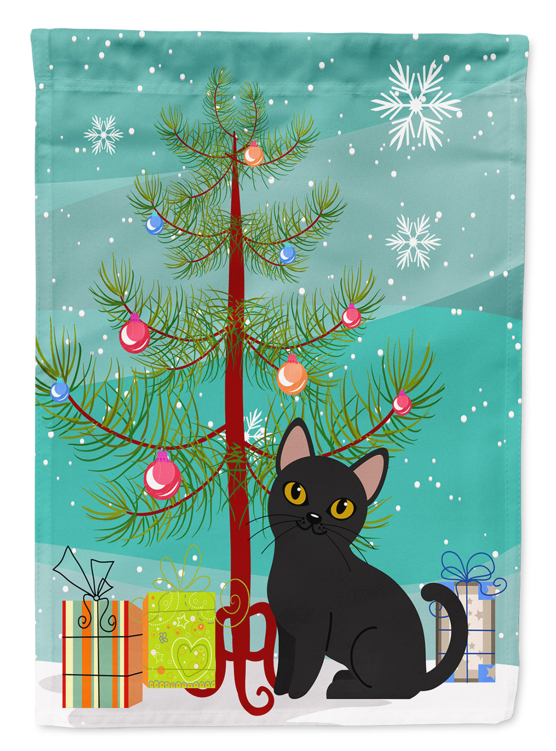 Bombay Cat Merry Christmas Tree Flag Garden Size BB4417GF  the-store.com.