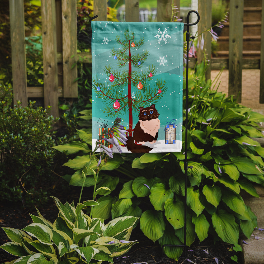 Himalayan Cat Merry Christmas Tree Flag Garden Size BB4421GF  the-store.com.