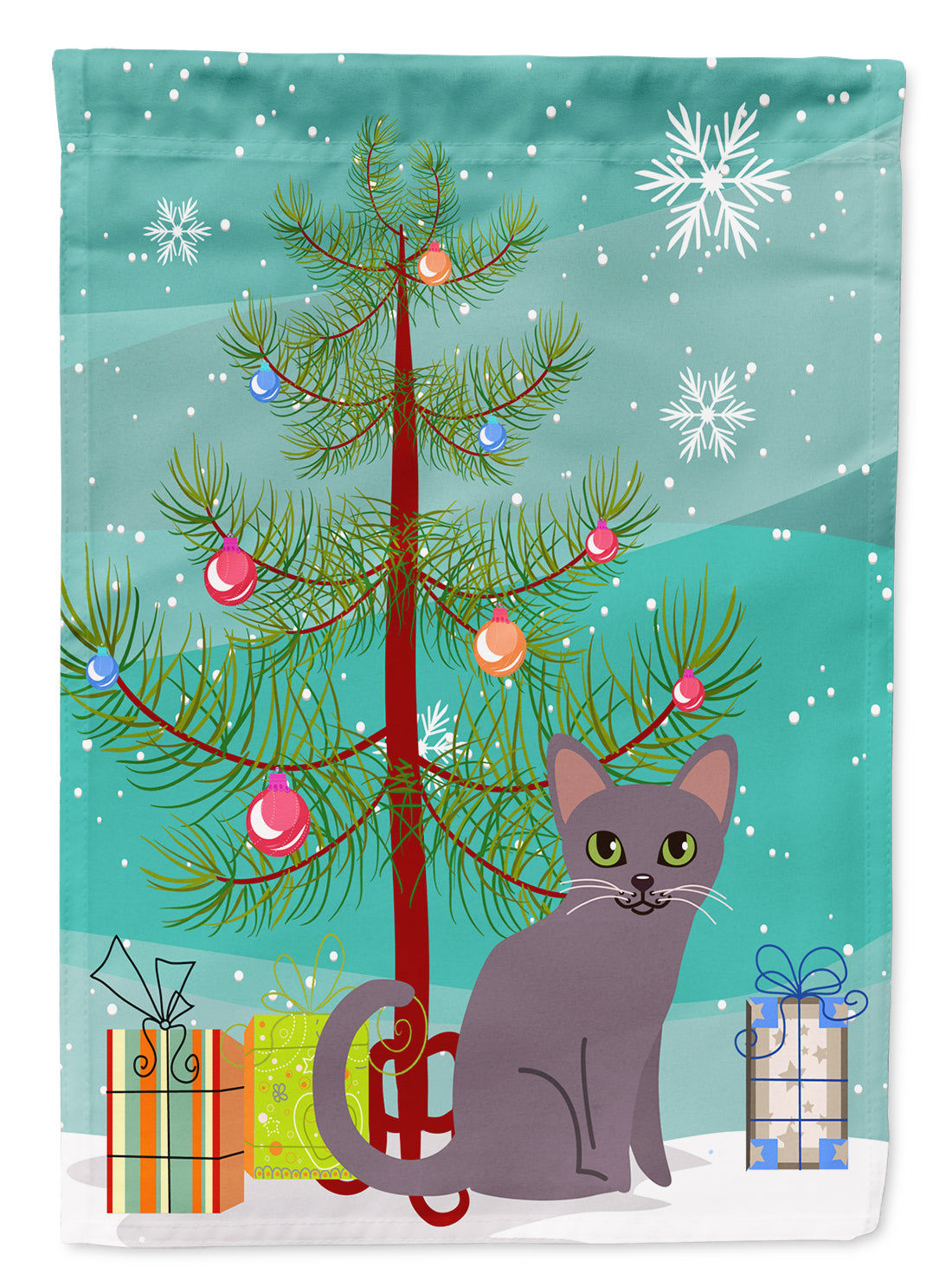 Korat Cat Merry Christmas Tree Flag Garden Size BB4422GF  the-store.com.