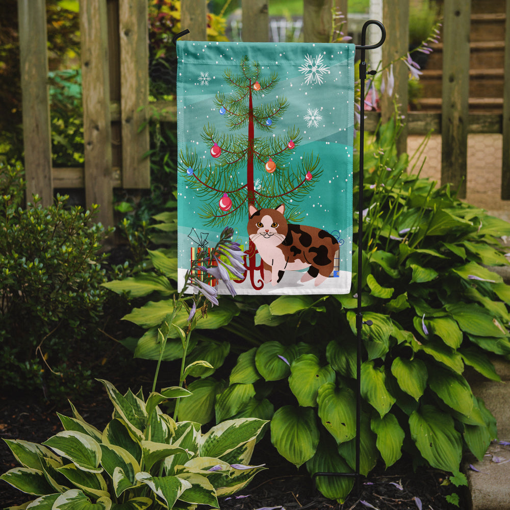 Manx Cat Merry Christmas Tree Flag Garden Size BB4424GF  the-store.com.