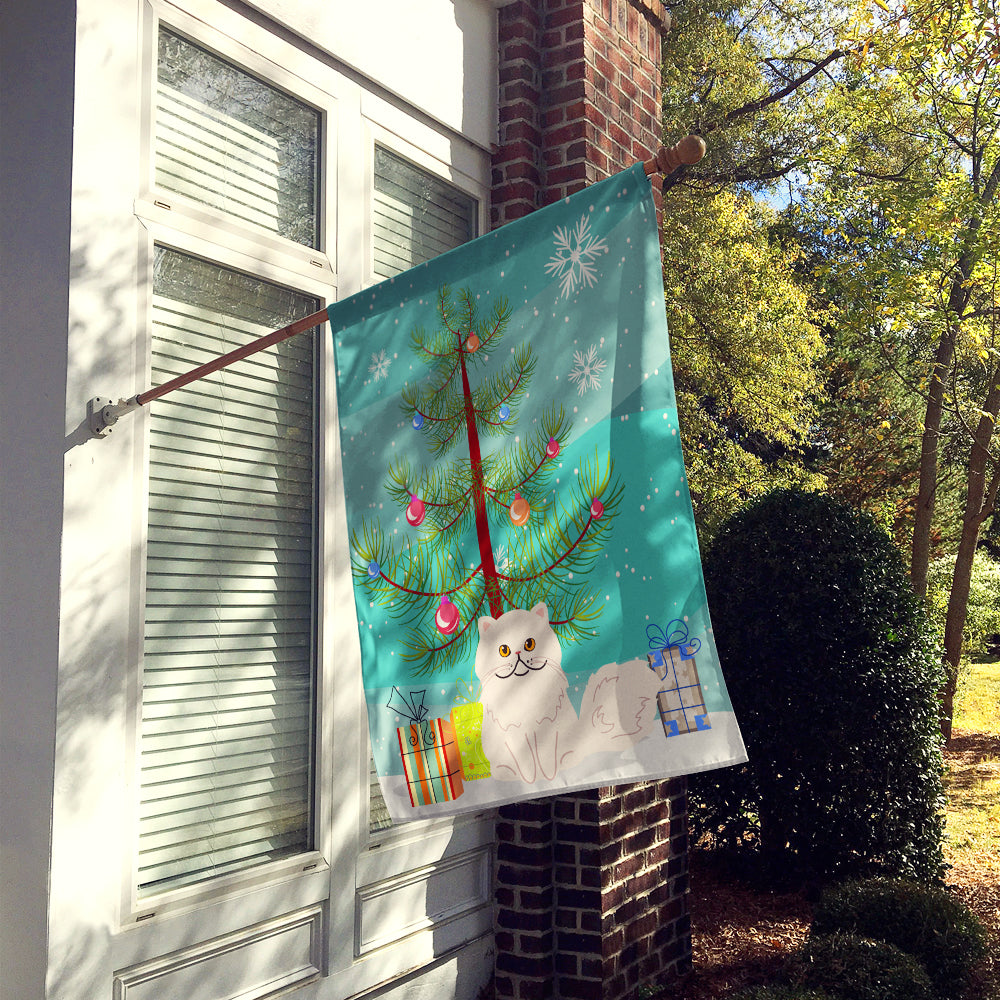 Persian Cat Merry Christmas Tree Flag Canvas House Size BB4425CHF  the-store.com.