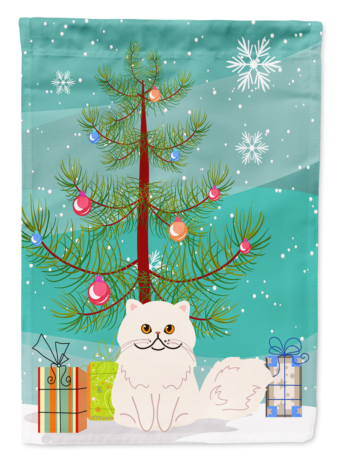 Persian Cat Merry Christmas Tree Flag Garden Size BB4425GF  the-store.com.