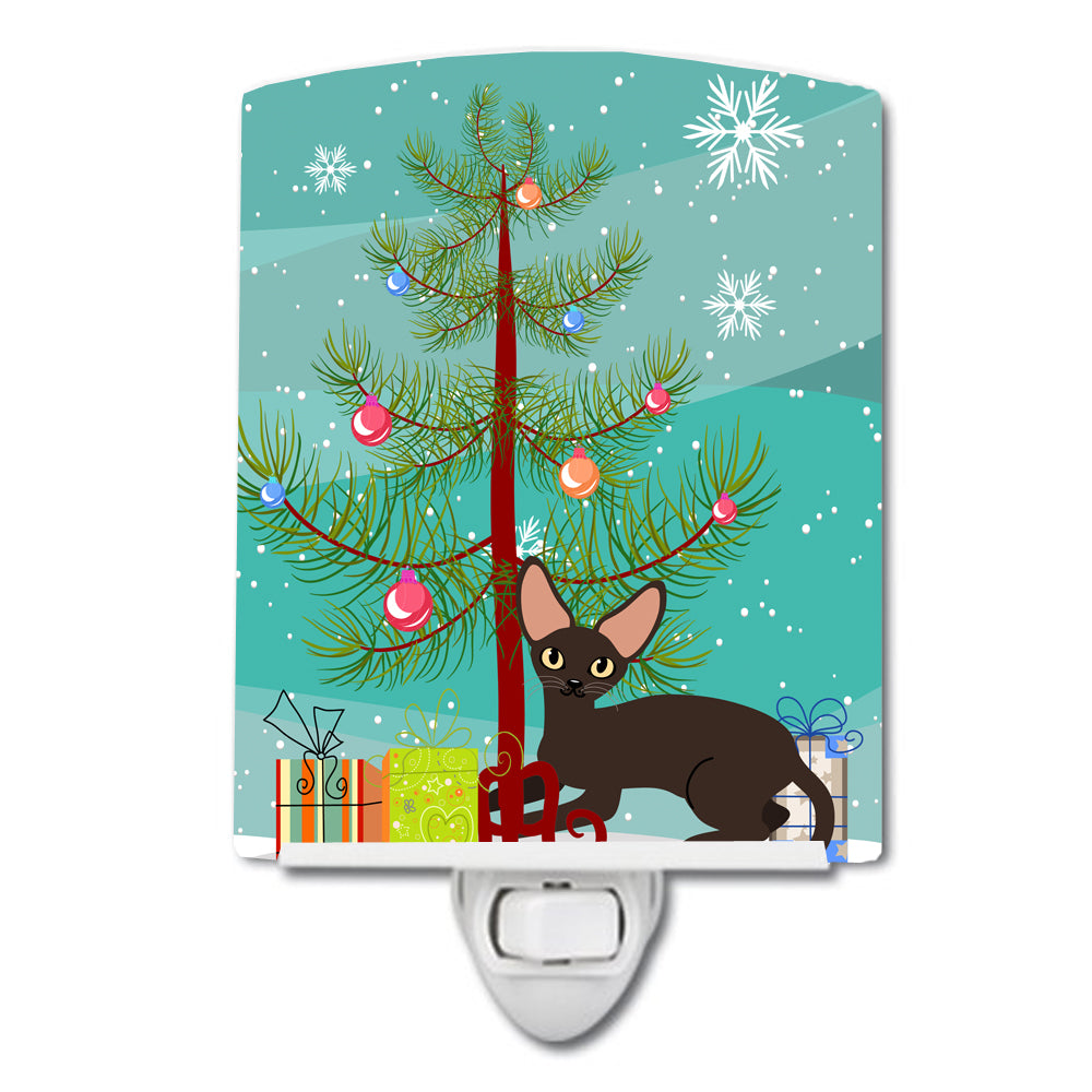 Peterbald Cat Merry Christmas Tree Ceramic Night Light BB4426CNL - the-store.com