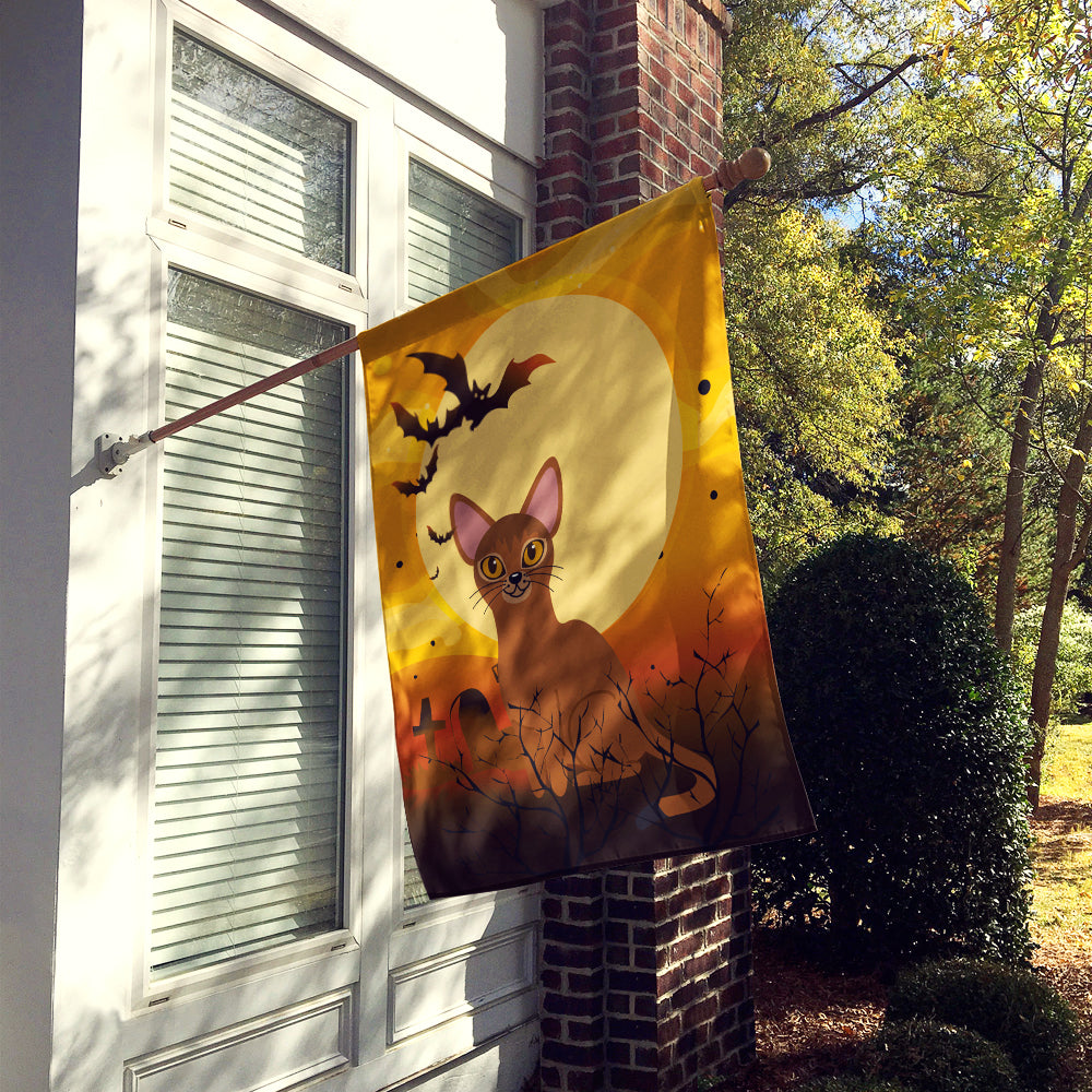 Halloween Abyssinian Cat Flag Canvas House Size BB4436CHF  the-store.com.