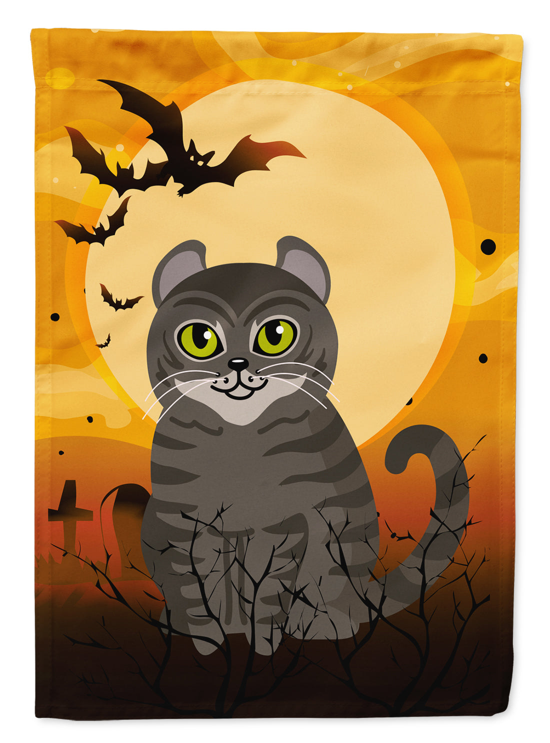 Halloween American Curl Cat Flag Garden Size BB4437GF  the-store.com.