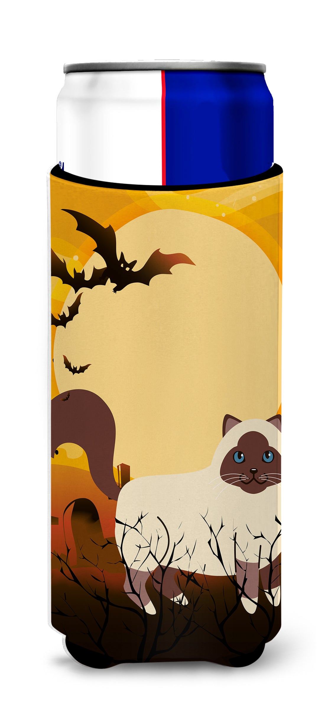 Halloween Birman Cat  Ultra Hugger for slim cans BB4441MUK  the-store.com.