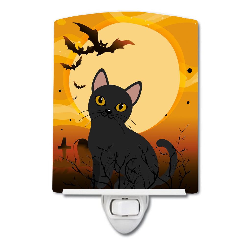 Halloween Bombay Cat Ceramic Night Light BB4442CNL - the-store.com