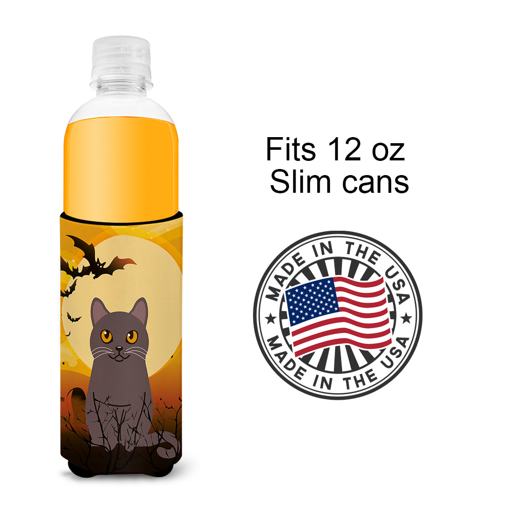 Halloween Chartreux Cat  Ultra Hugger for slim cans BB4443MUK  the-store.com.