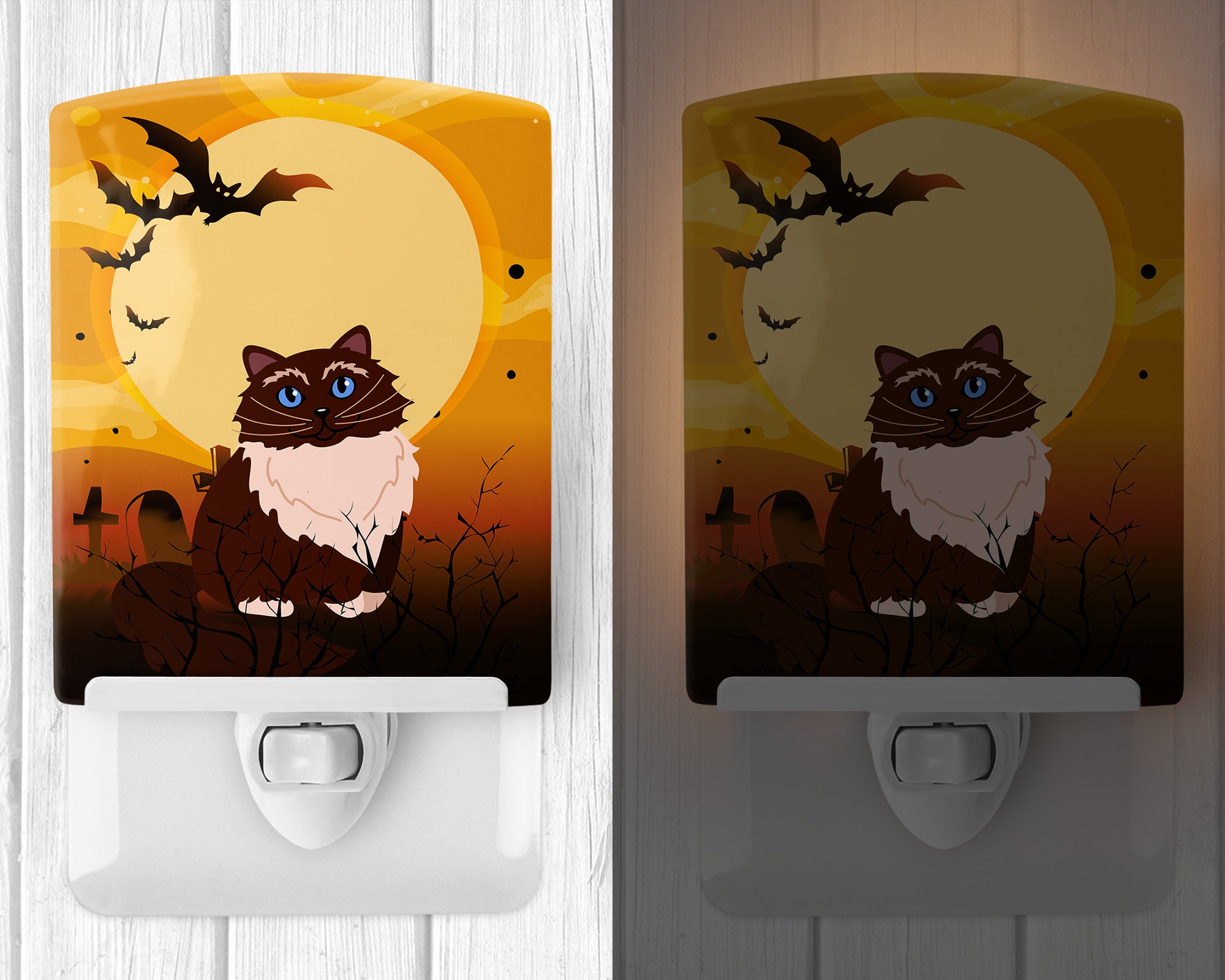 Halloween Himalayan Cat Ceramic Night Light BB4446CNL - the-store.com