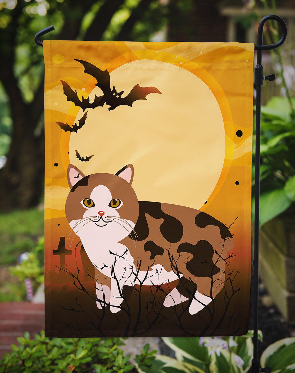 Halloween Manx Cat Flag Garden Size BB4449GF  the-store.com.