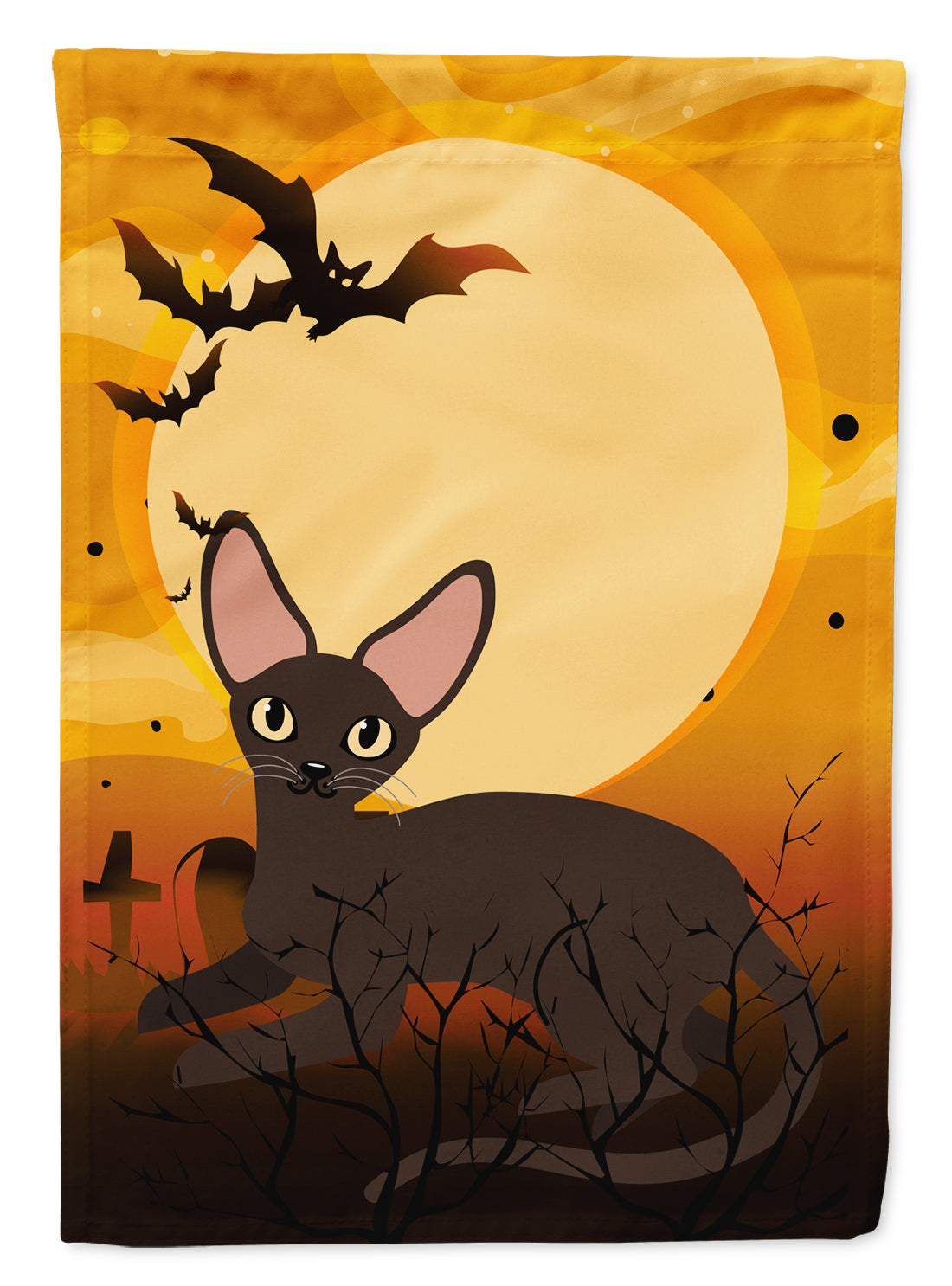 Halloween Peterbald Cat Flag Canvas House Size BB4451CHF  the-store.com.