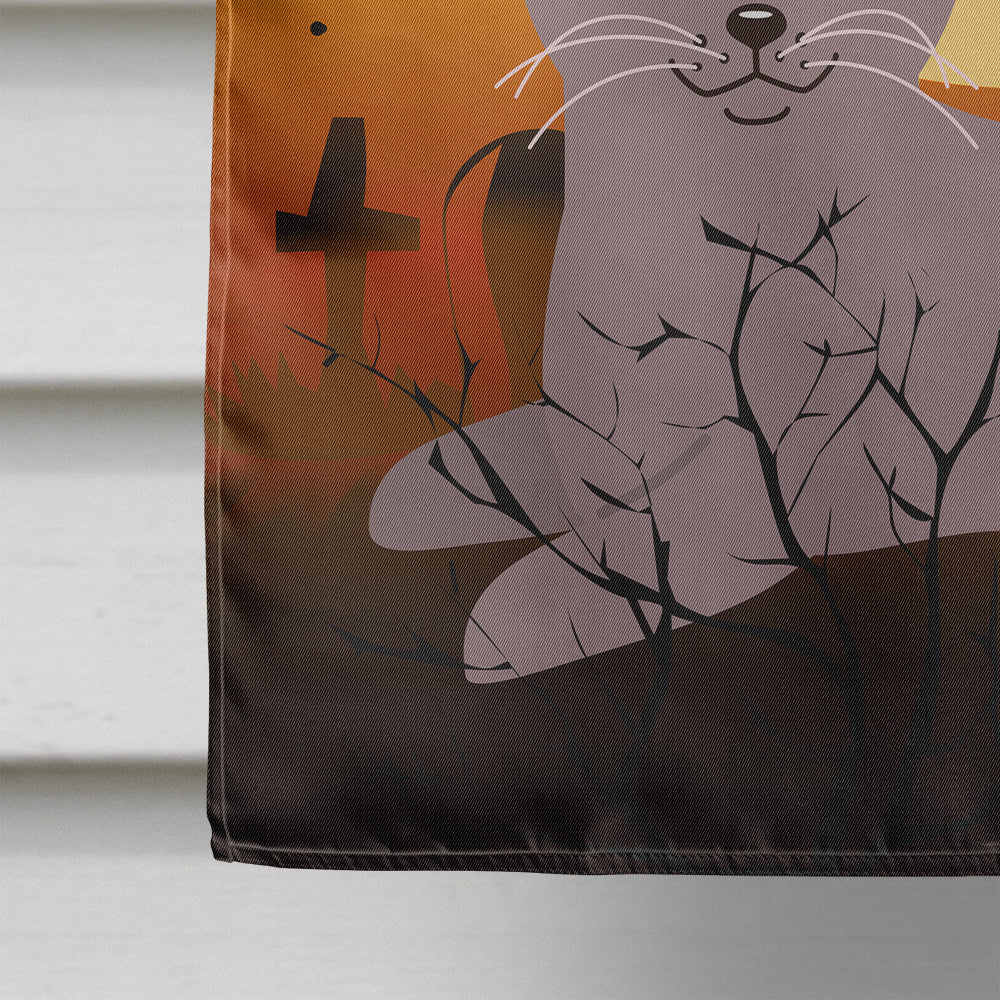 Halloween Russian Blue Cat Flag Canvas House Size BB4452CHF  the-store.com.