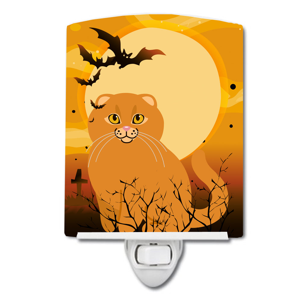 Halloween Scottish Fold Cat Ceramic Night Light BB4453CNL - the-store.com