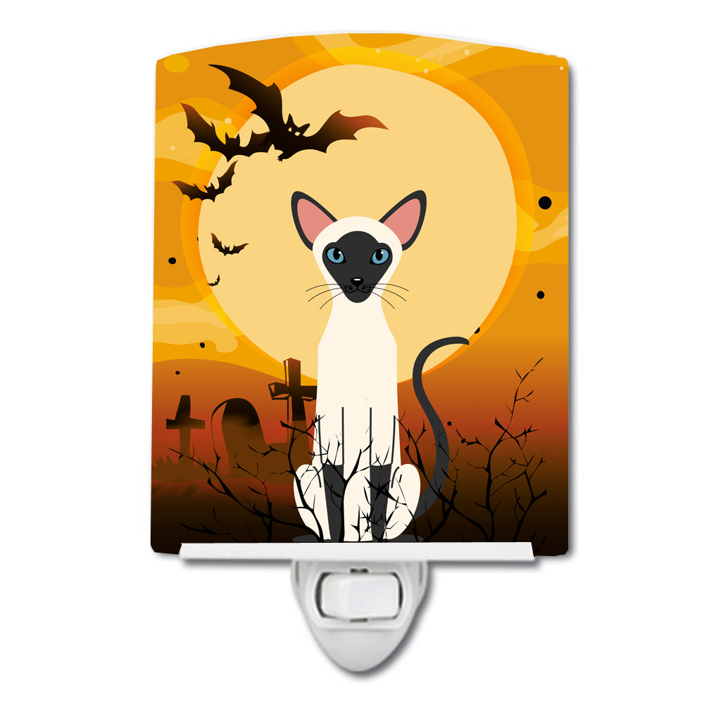 Halloween Siamese Cat Ceramic Night Light BB4454CNL - the-store.com