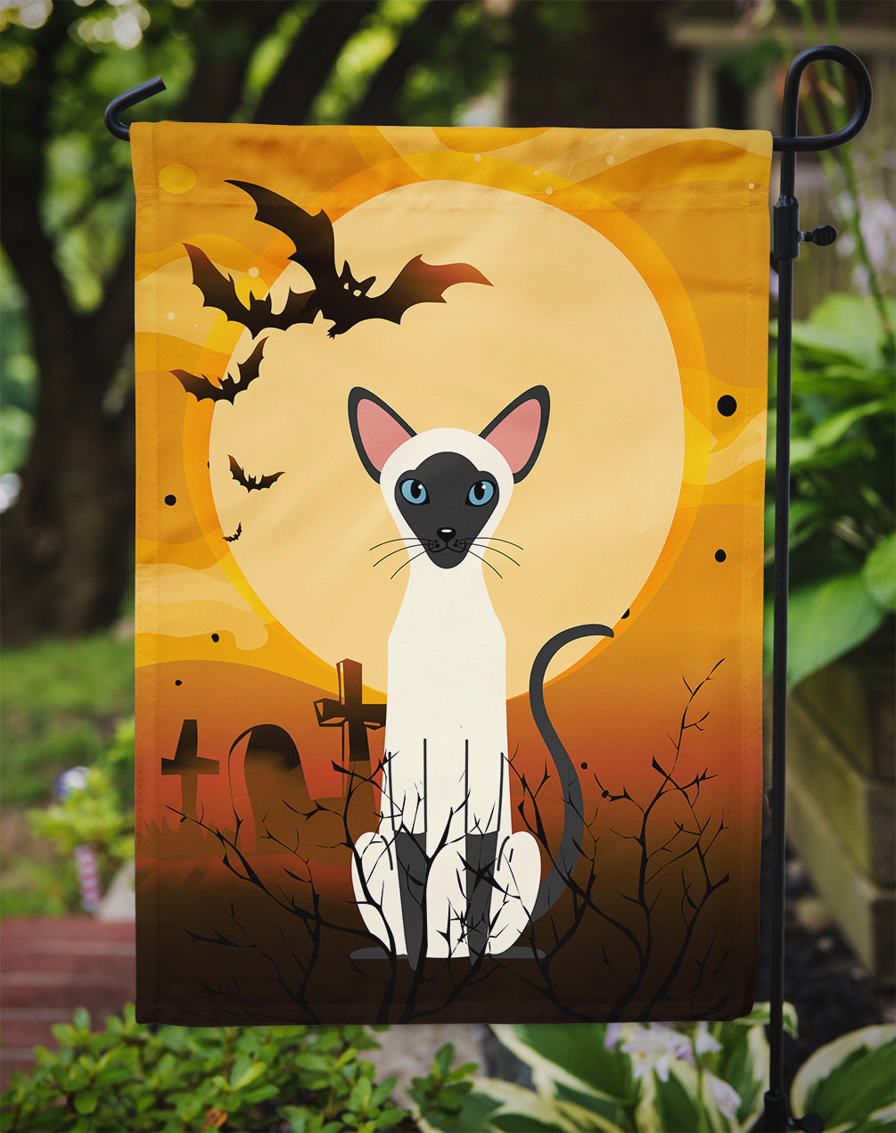 Halloween Siamese Cat Flag Garden Size BB4454GF  the-store.com.