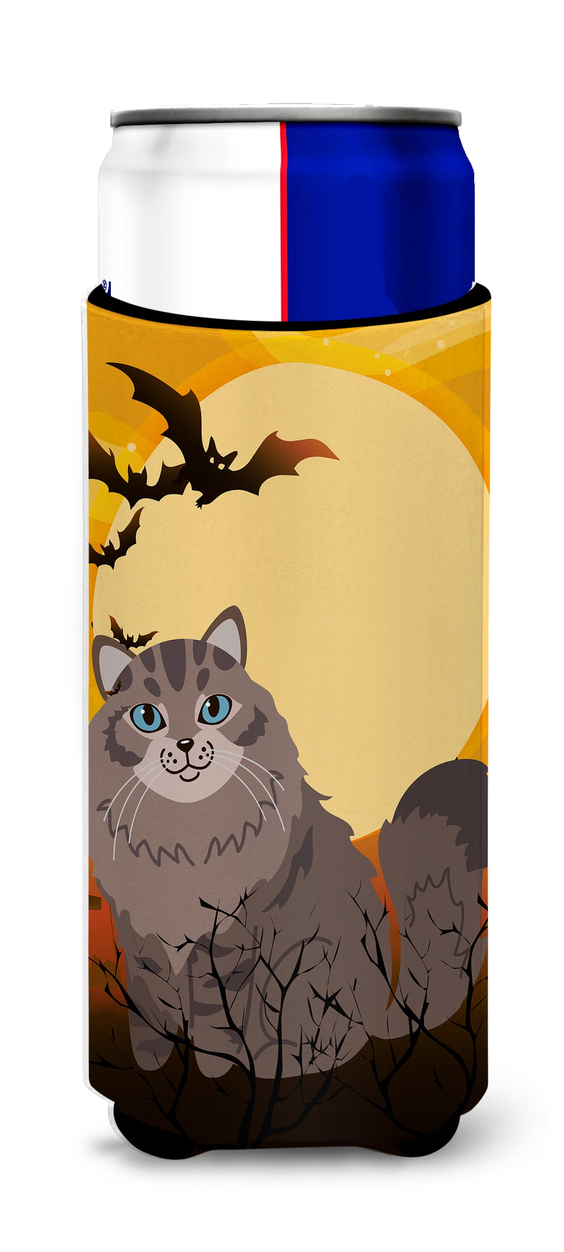 Halloween Siberian Cat  Ultra Hugger for slim cans BB4455MUK  the-store.com.