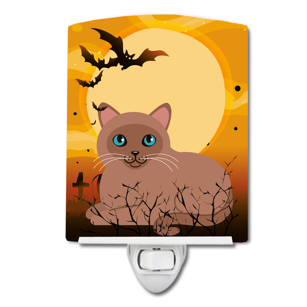 Halloween Tonkinese Cat Ceramic Night Light BB4458CNL - the-store.com