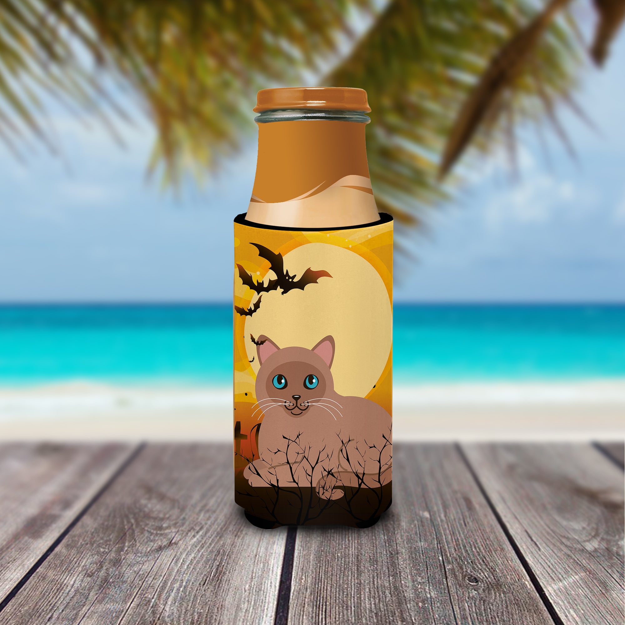 Halloween Tonkinese Cat  Ultra Hugger for slim cans BB4458MUK  the-store.com.