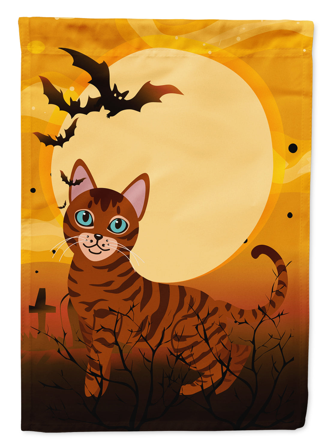 Halloween Toyger Cat Flag Canvas House Size BB4459CHF  the-store.com.