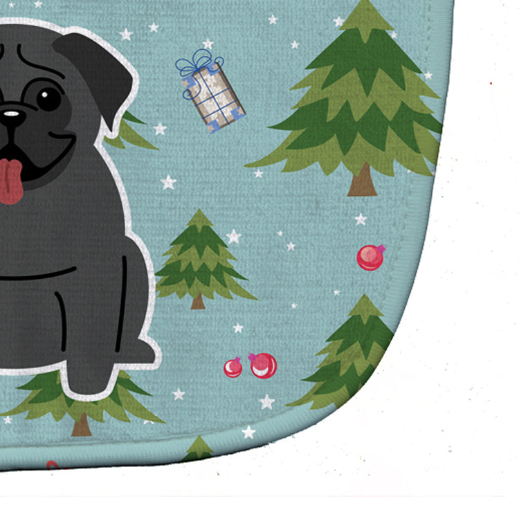 Christmas Pug Black Baby Bib BB4666BIB - the-store.com