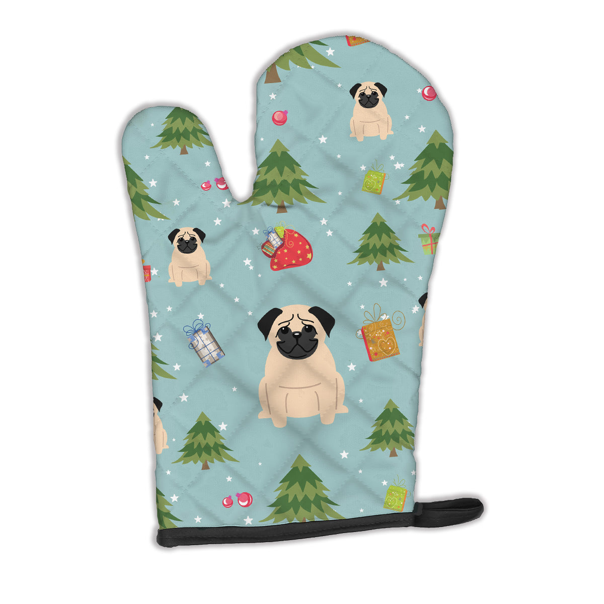 Christmas Pug Fawn Oven Mitt BB4668OVMT  the-store.com.