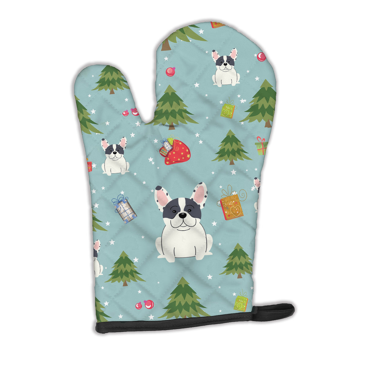 Christmas French Bulldog Piebald Oven Mitt BB4671OVMT  the-store.com.