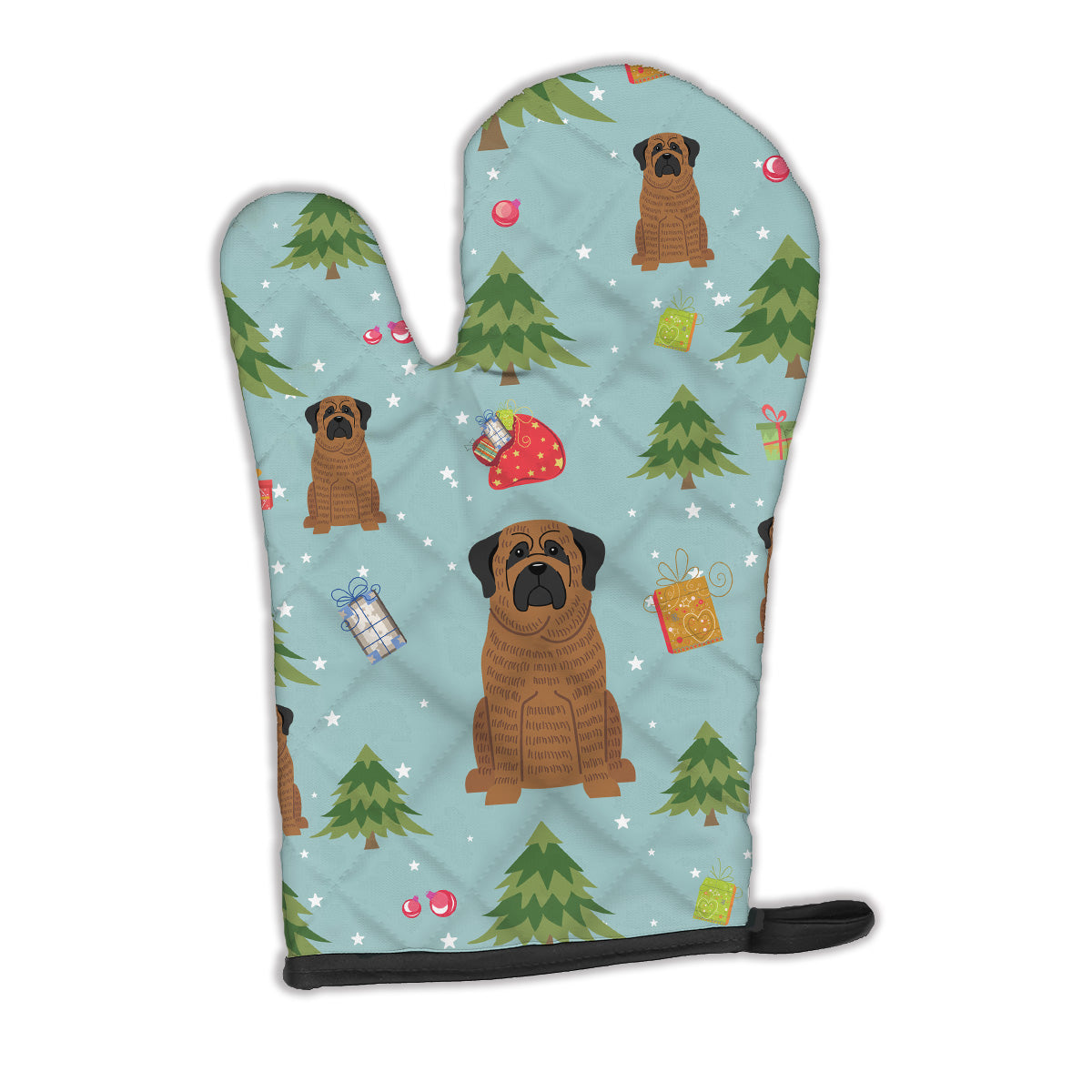 Christmas Mastiff Brindle Oven Mitt BB4675OVMT  the-store.com.