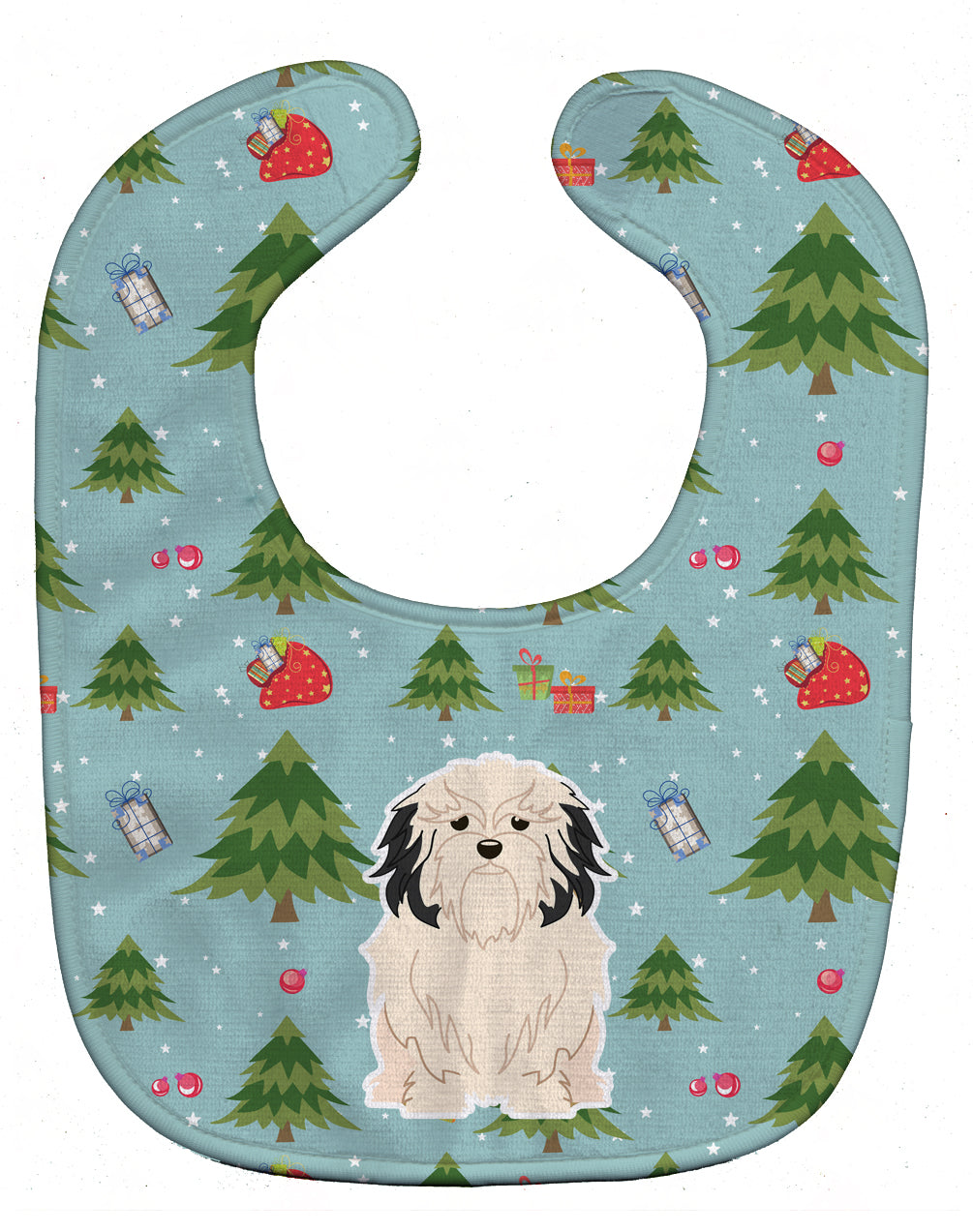 Christmas Lowchen Baby Bib BB4679BIB - the-store.com