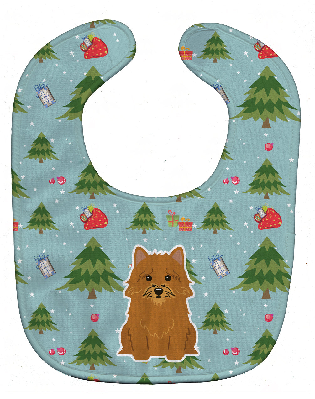 Christmas Norwich Terrier Baby Bib BB4680BIB - the-store.com