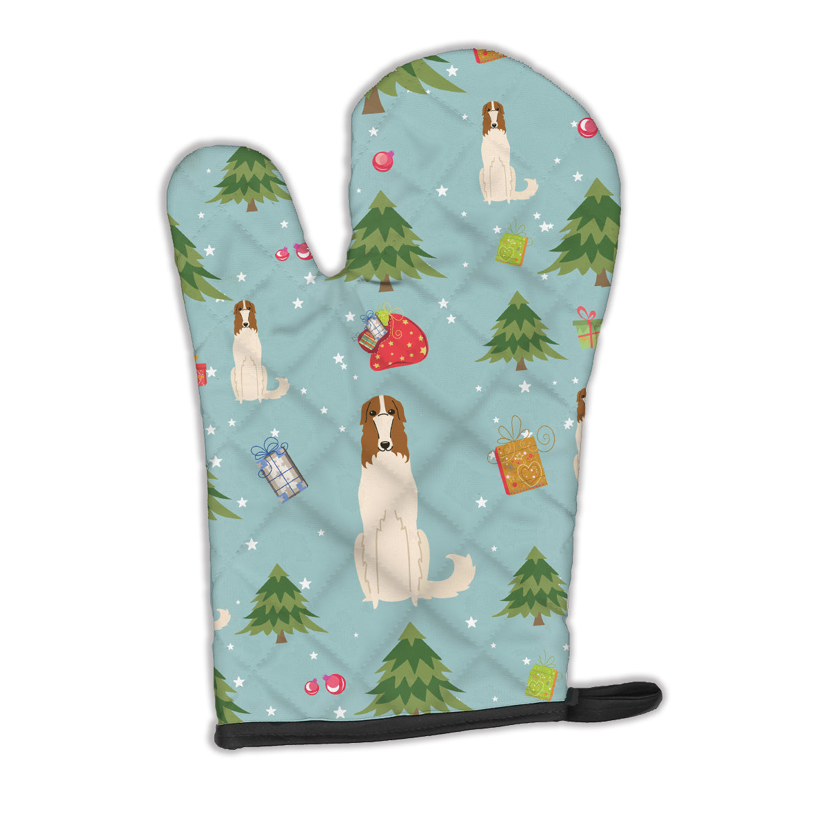 Christmas Borzoi Oven Mitt BB4683OVMT  the-store.com.