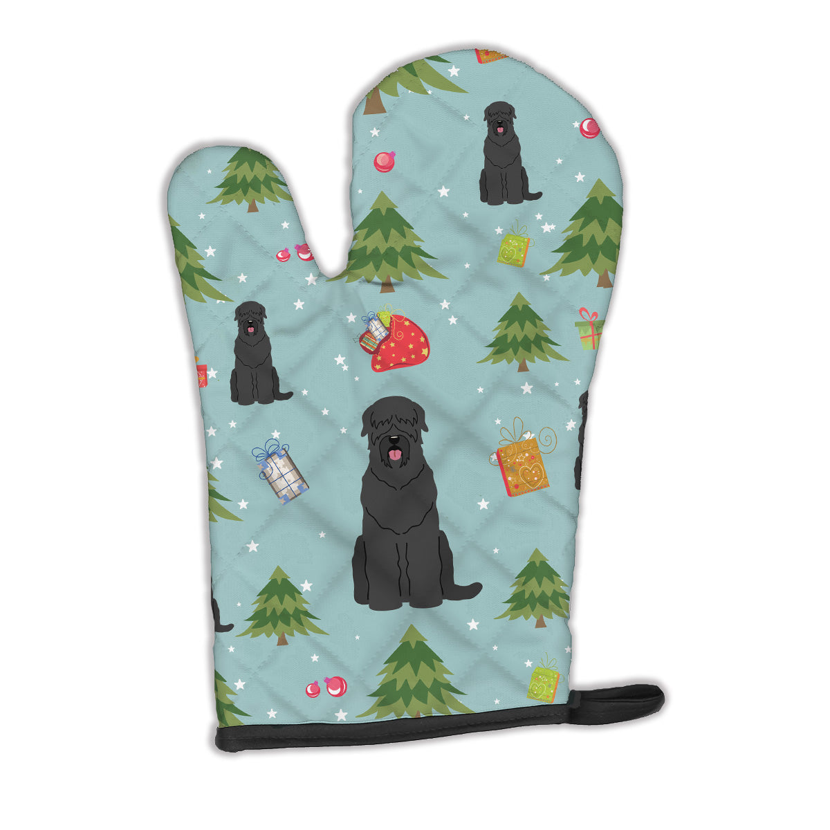 Christmas Black Russian Terrier Oven Mitt BB4686OVMT  the-store.com.