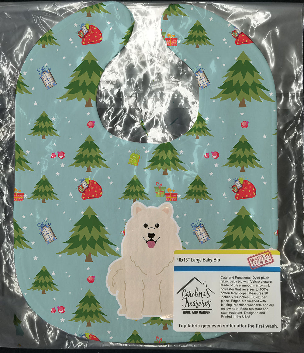 Christmas Samoyed Baby Bib BB4690BIB - the-store.com