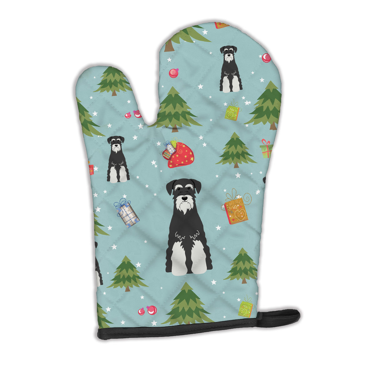 Christmas Standard Schnauzer Salt and Pepper Oven Mitt BB4693OVMT  the-store.com.