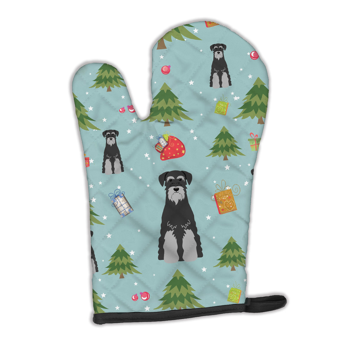 Christmas Standard Schnauzer Black Grey Oven Mitt BB4694OVMT  the-store.com.