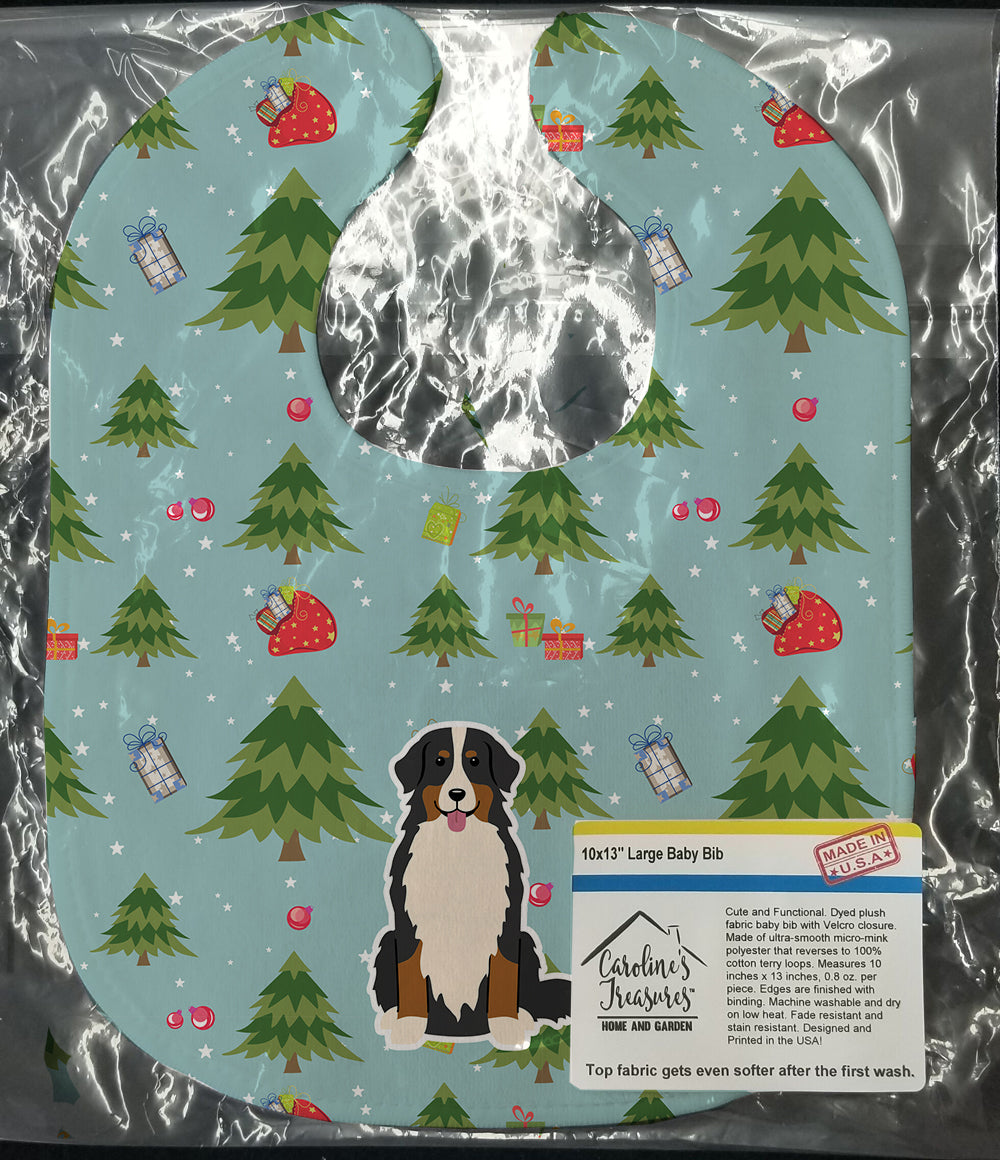 Christmas Bernese Mountain Dog Baby Bib BB4696BIB - the-store.com