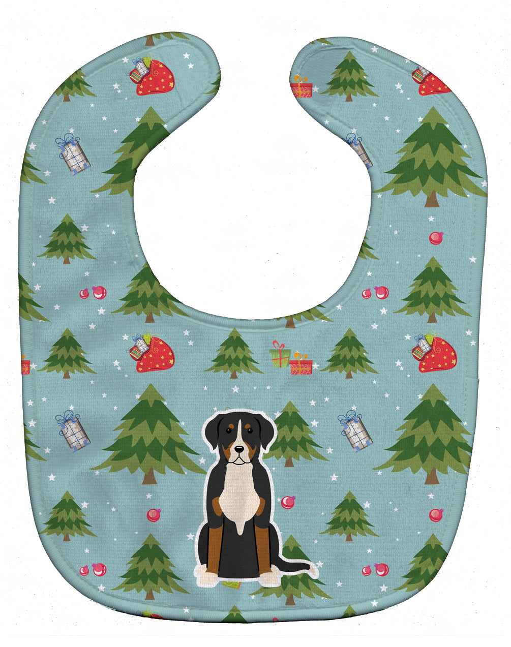 Christmas Greater Swiss Mountain Dog Baby Bib BB4697BIB - the-store.com