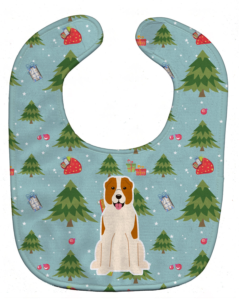 Christmas Central Asian Shepherd Dog Baby Bib BB4709BIB - the-store.com