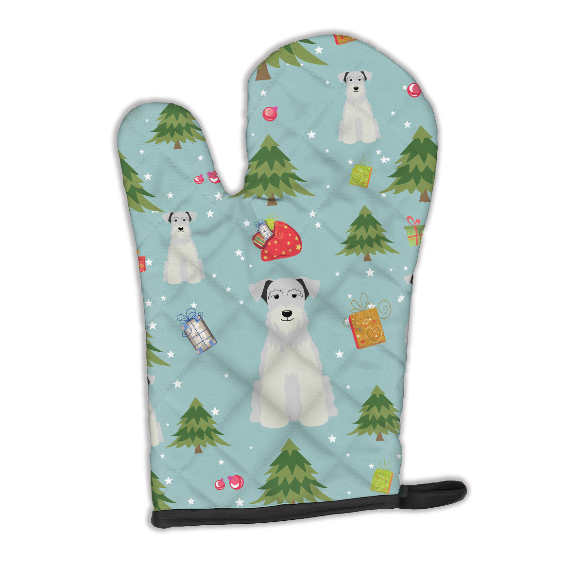 Christmas Miniature Schanuzer White Oven Mitt BB4713OVMT  the-store.com.