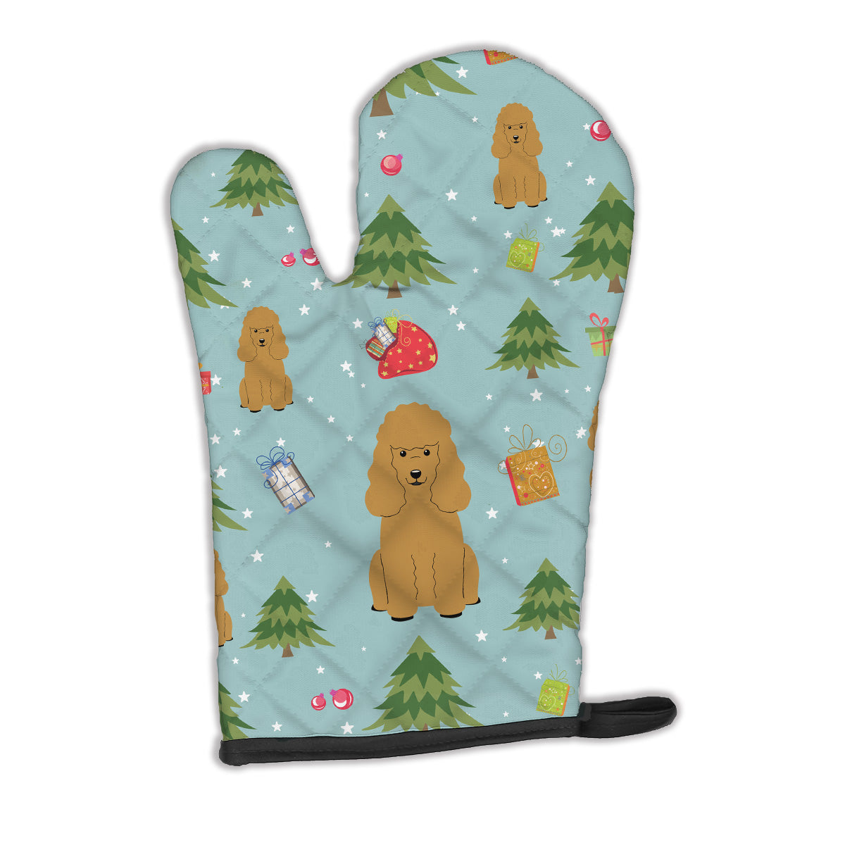 Christmas Poodle Tan Oven Mitt BB4729OVMT  the-store.com.