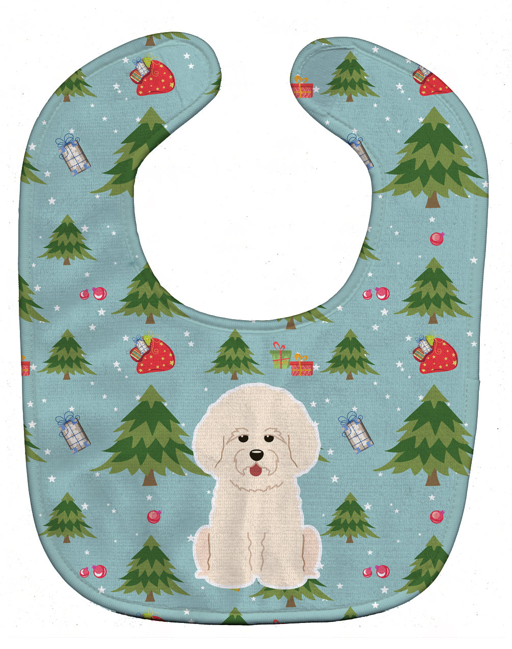 Christmas Bichon Frise Baby Bib BB4735BIB - the-store.com