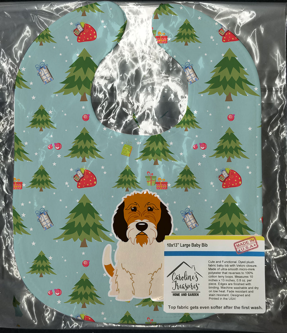 Christmas Petit Basset Griffon Veenden Baby Bib BB4739BIB - the-store.com