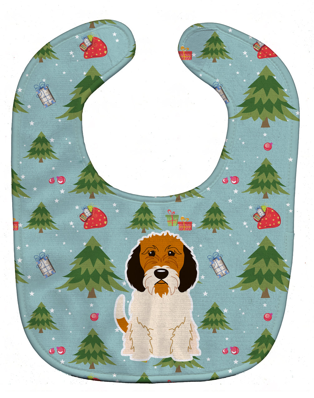 Christmas Petit Basset Griffon Veenden Baby Bib BB4739BIB - the-store.com