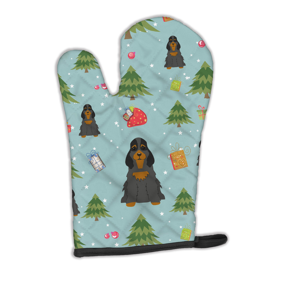 Christmas Cocker Spaniel Black Tan Oven Mitt BB4753OVMT  the-store.com.