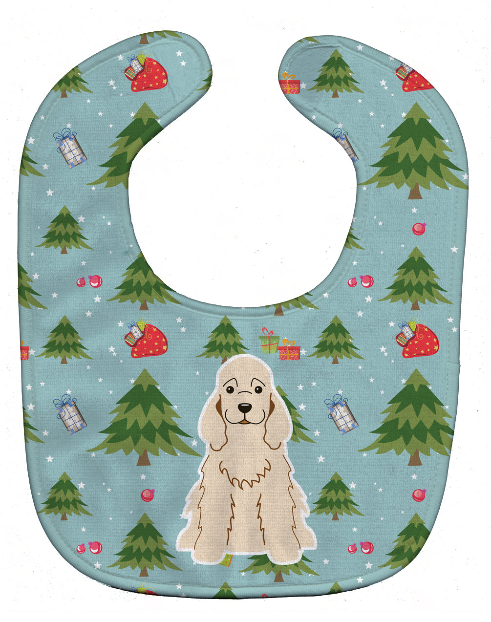 Christmas Cocker Spaniel Buff Baby Bib BB4754BIB - the-store.com