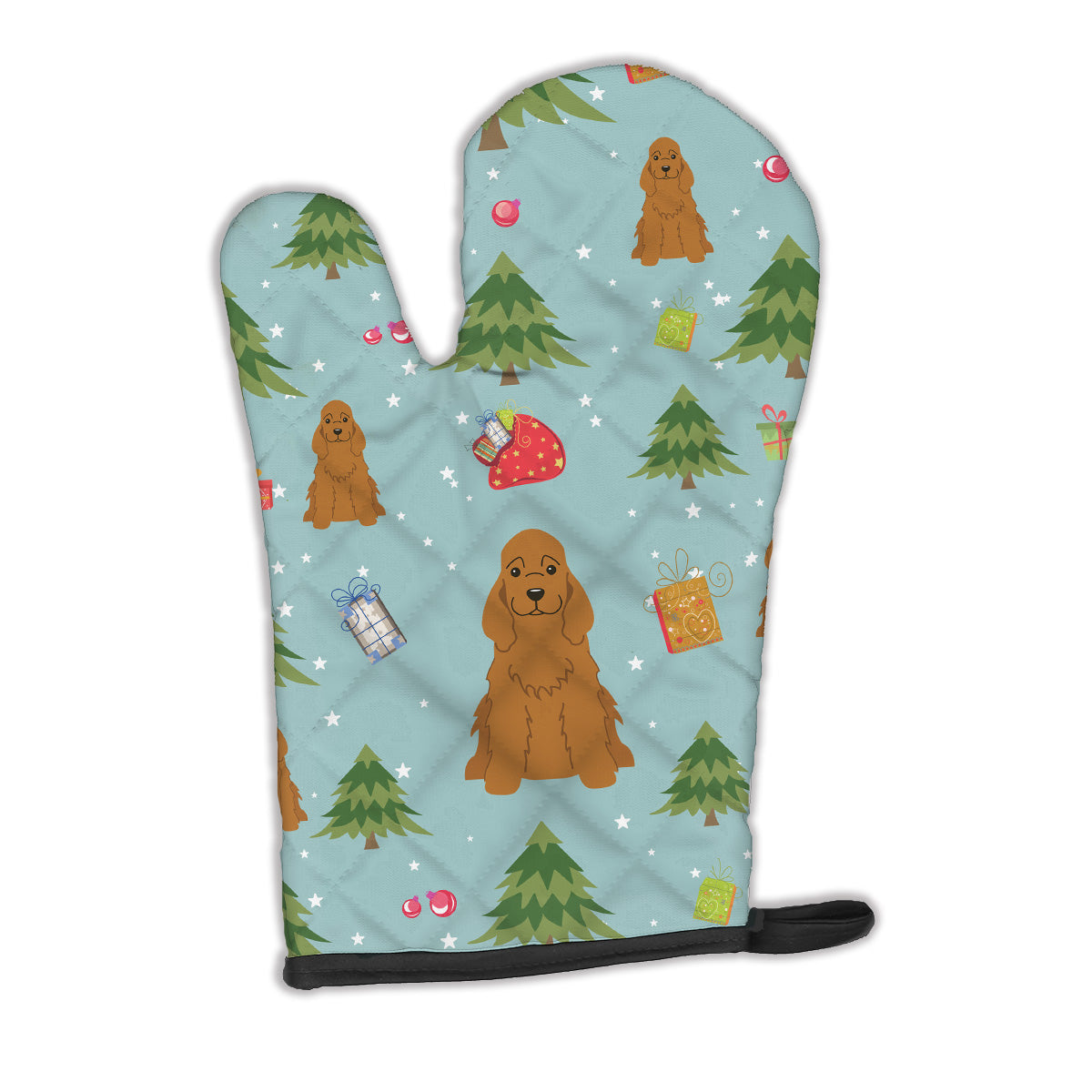 Christmas Cocker Spaniel Red Oven Mitt BB4755OVMT  the-store.com.