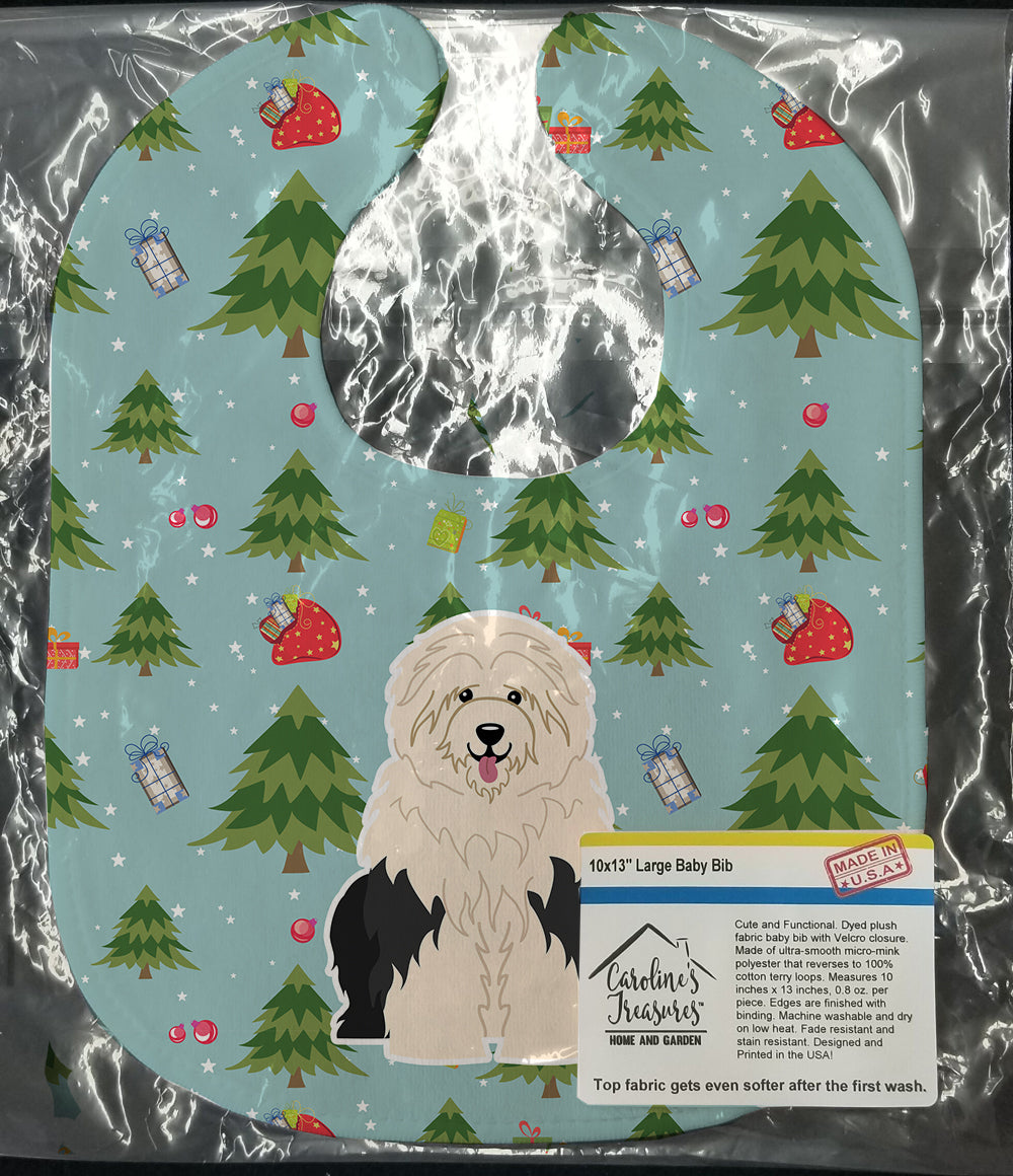 Christmas Old English Sheepdog Baby Bib BB4756BIB - the-store.com