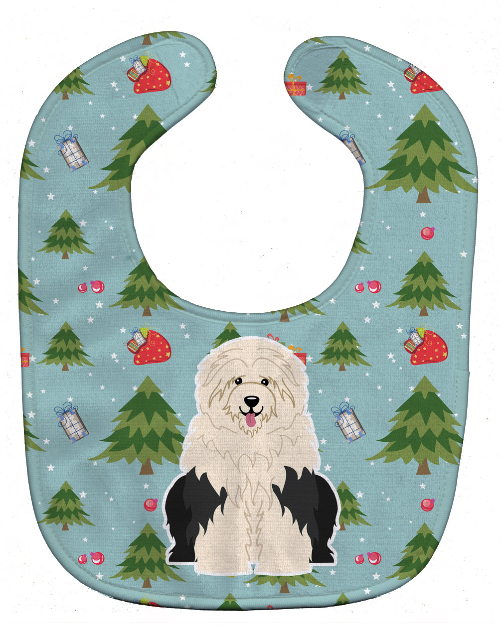 Christmas Old English Sheepdog Baby Bib BB4756BIB - the-store.com