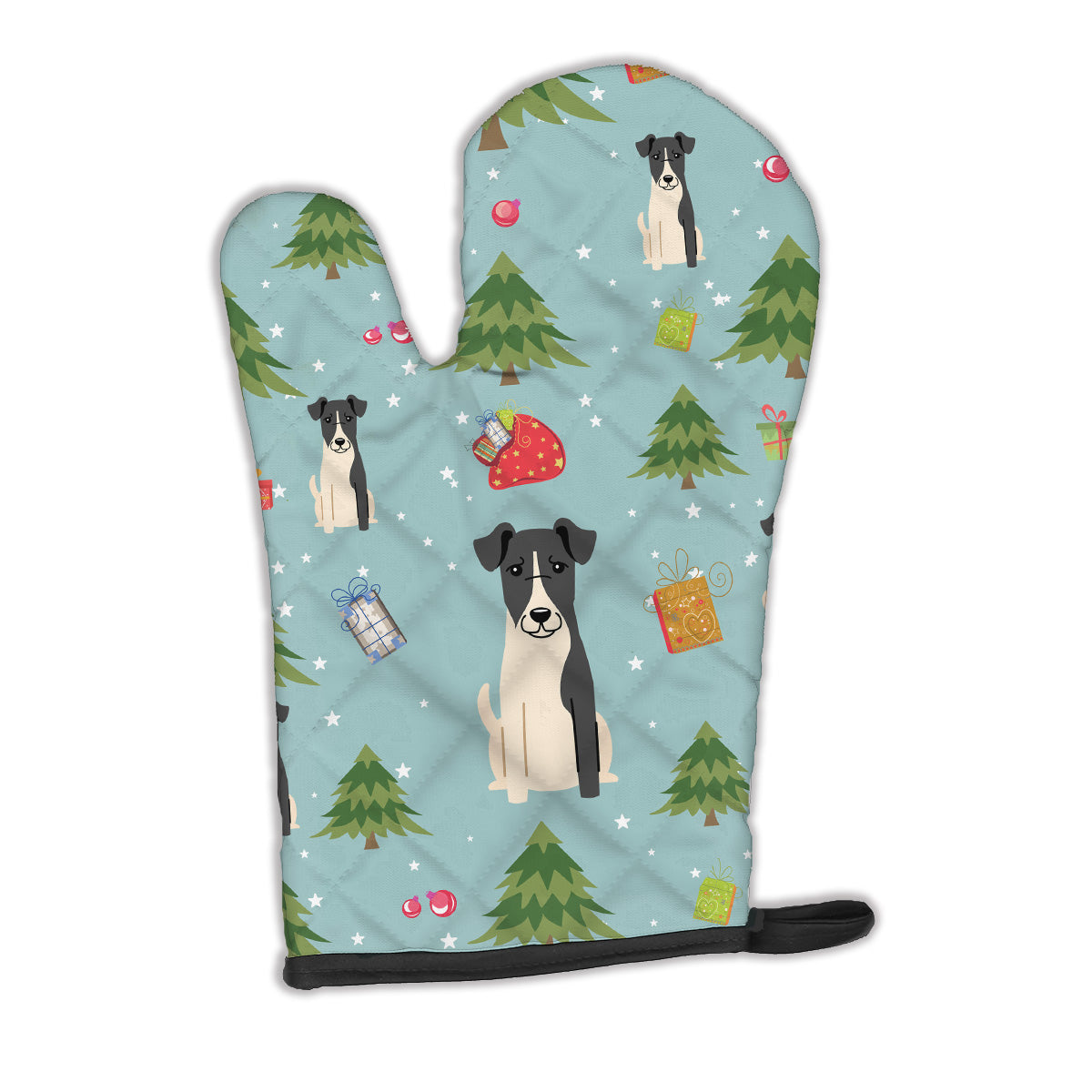 Christmas Smooth Fox Terrier Oven Mitt BB4758OVMT  the-store.com.