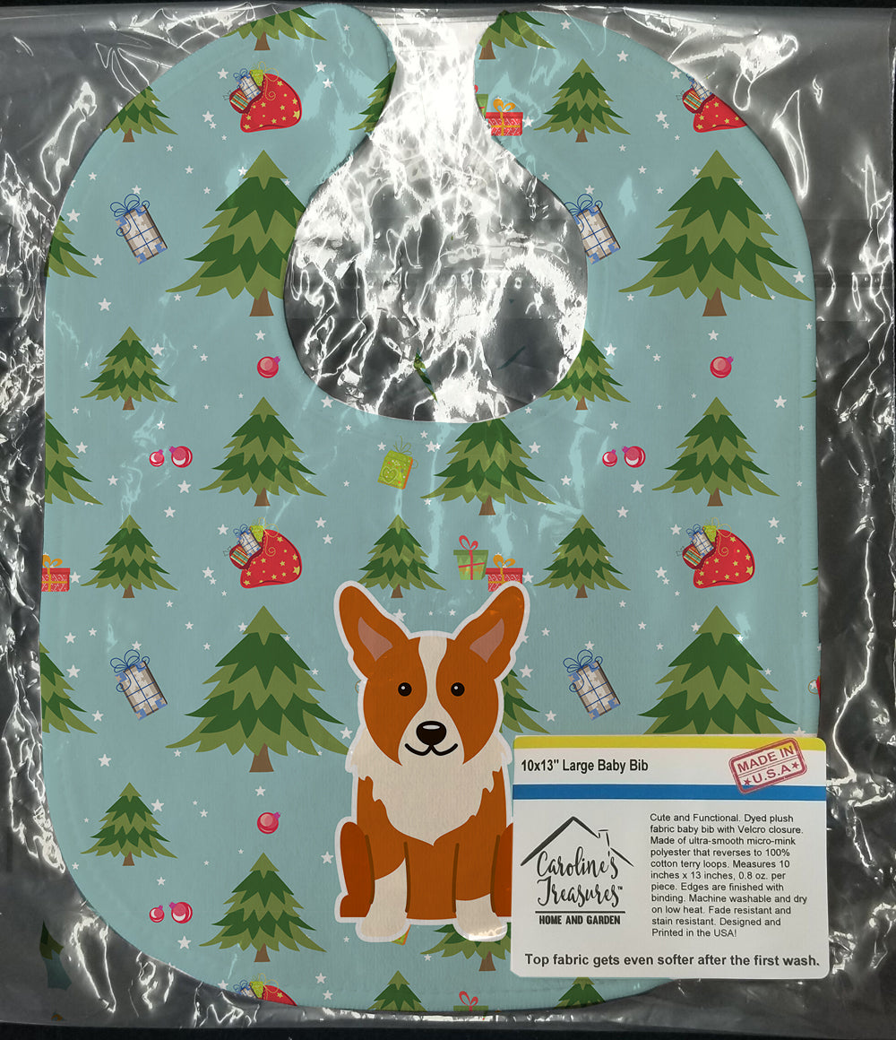 Christmas Corgi Baby Bib BB4760BIB - the-store.com