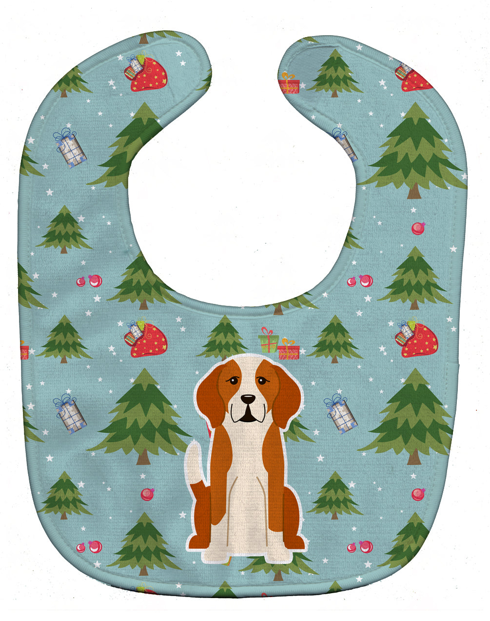 Christmas English Foxhound Baby Bib BB4770BIB - the-store.com